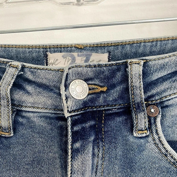 Free People We The Free Light Wash Raw High-Rise Jeggings - Picture 4 of 9